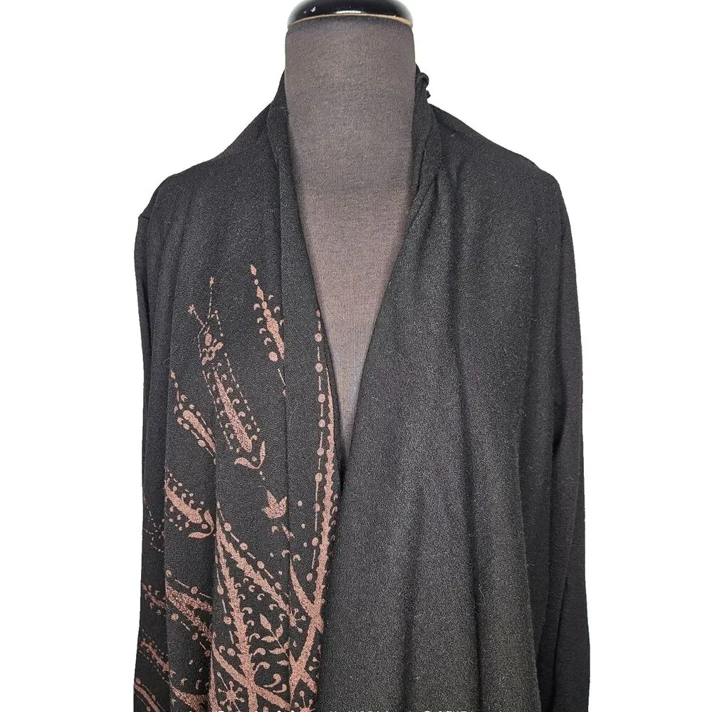 Dick & Jayne LA Cardigan Jacket Wool Asymmetric Boho Fitted Sleeves Open Front